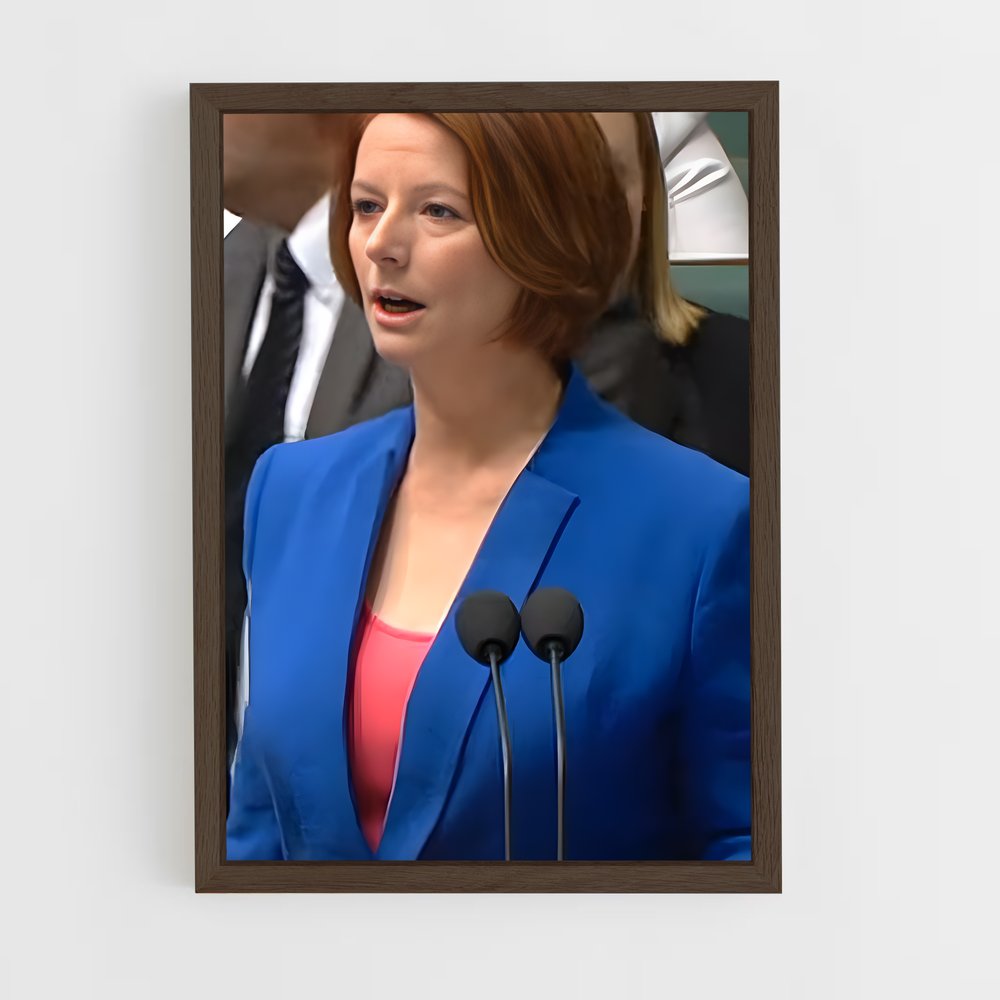 ap-julia gillard-1 cadre Bois foncé
