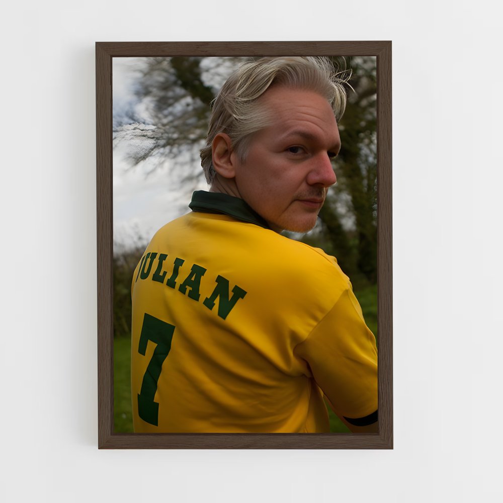 ap-julian assange-2 cadre Bois foncé