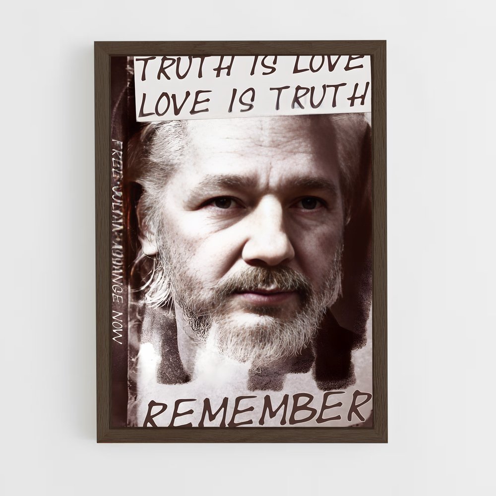 ap-julian assange-3 cadre Bois foncé