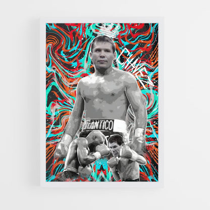 ap-julio cesar chavez-3 cadre Blanc