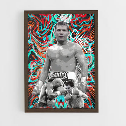ap-julio cesar chavez-3 cadre Bois foncé