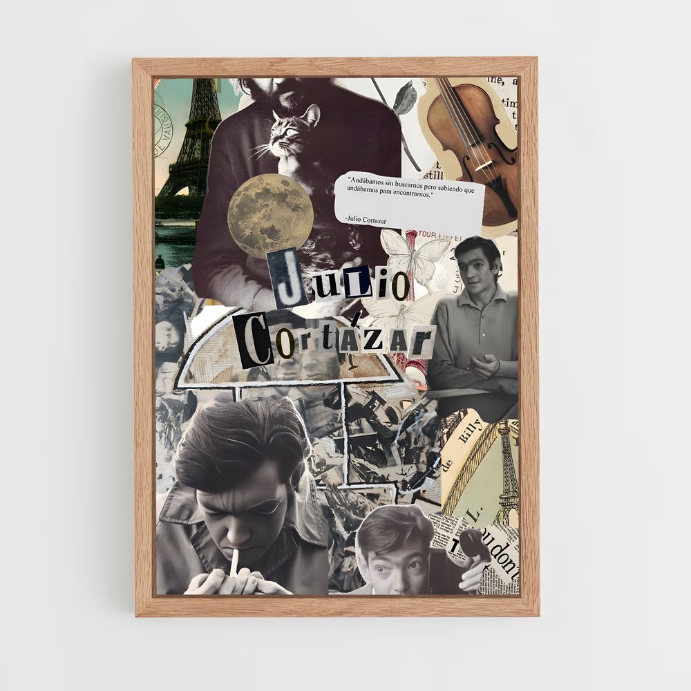 ap-julio cortazar-2 cadre Bois clair