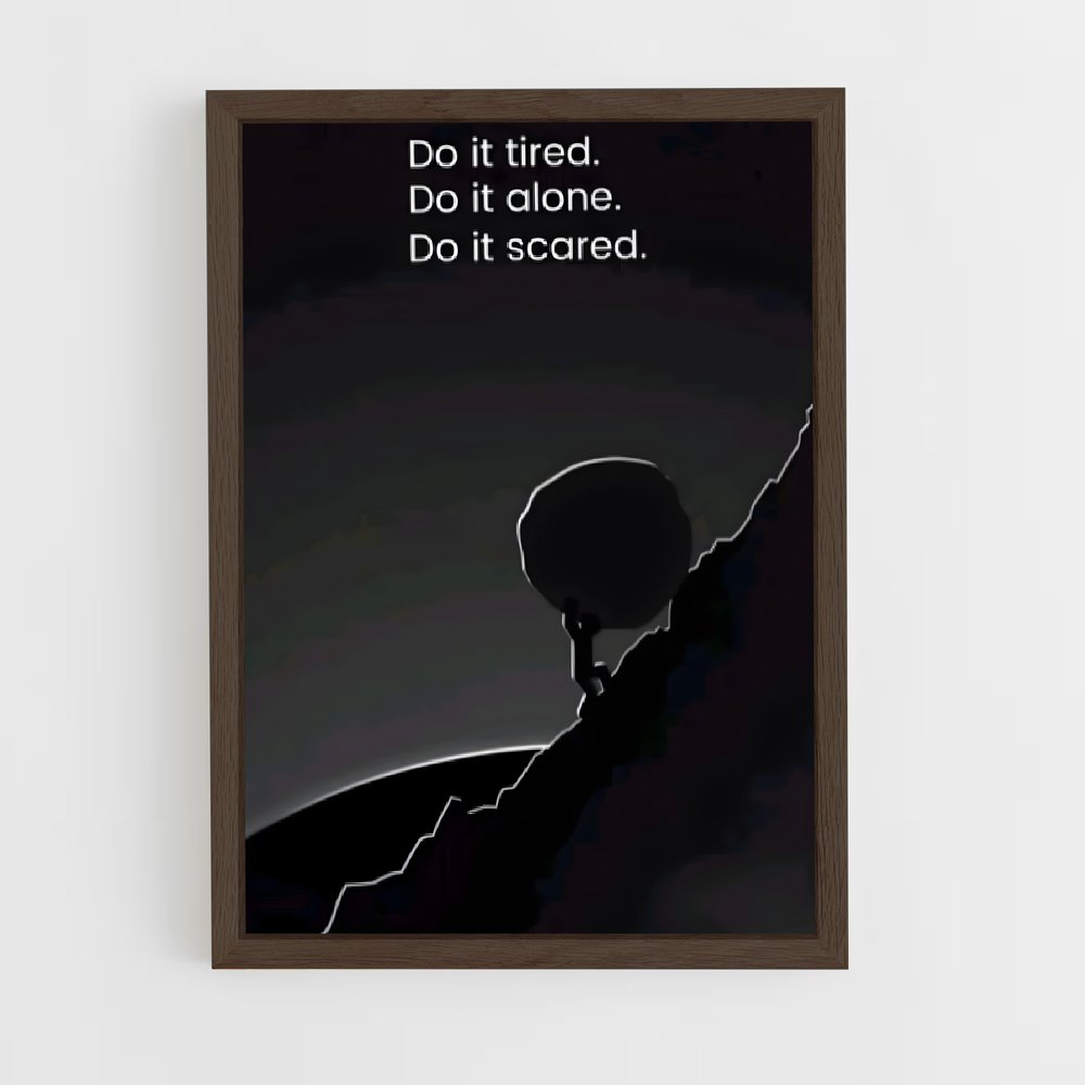 ap-just do it-10 cadre Bois foncé