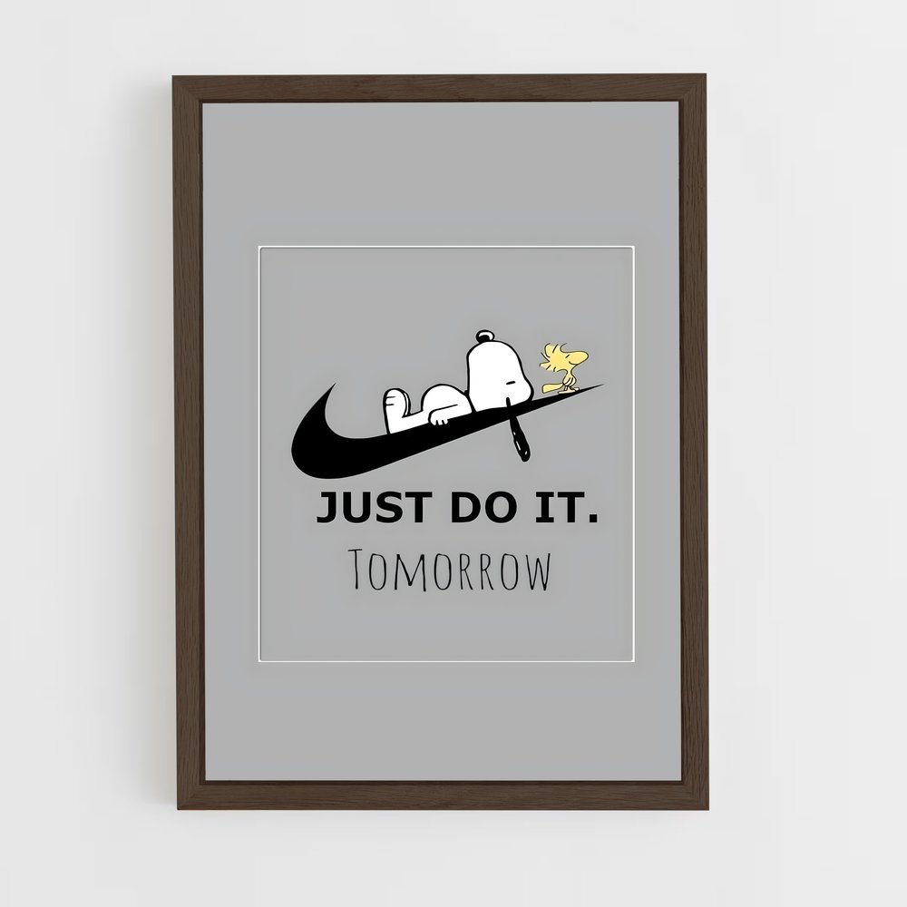 ap-just do it-2 cadre Bois foncé