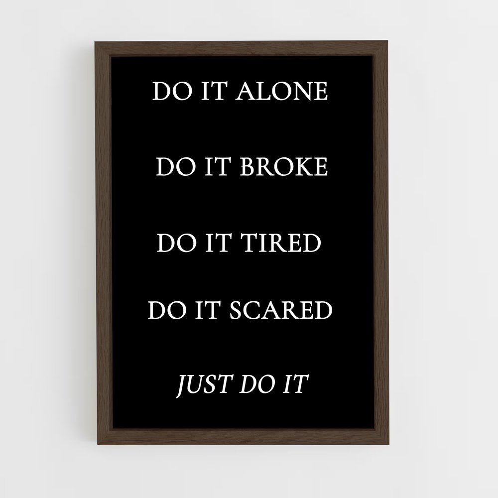 ap-just do it-6 cadre Bois foncé