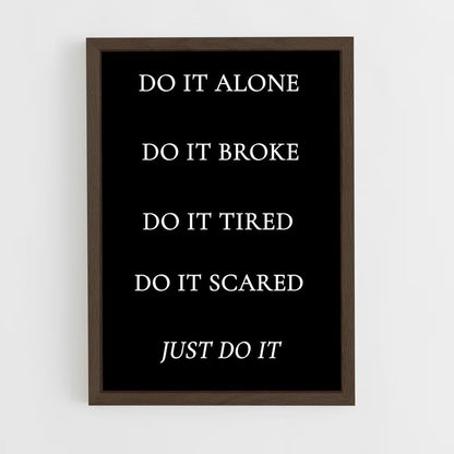 ap-just do it-6 cadre Bois foncé