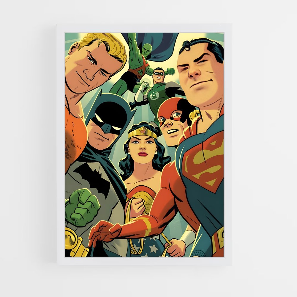ap-justice league-11 cadre Blanc