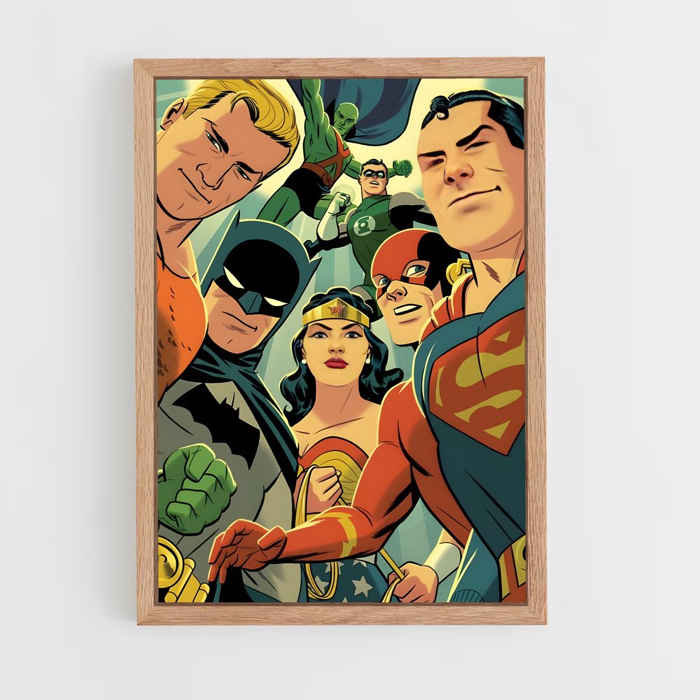 ap-justice league-11 cadre Bois clair