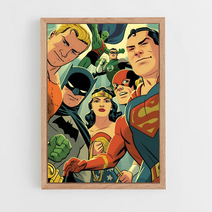 ap-justice league-11 cadre Bois clair