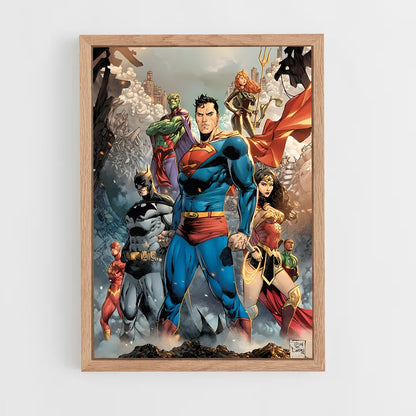 ap-justice league-14 cadre Bois clair