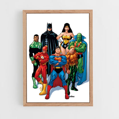 ap-justice league-4 cadre Bois clair