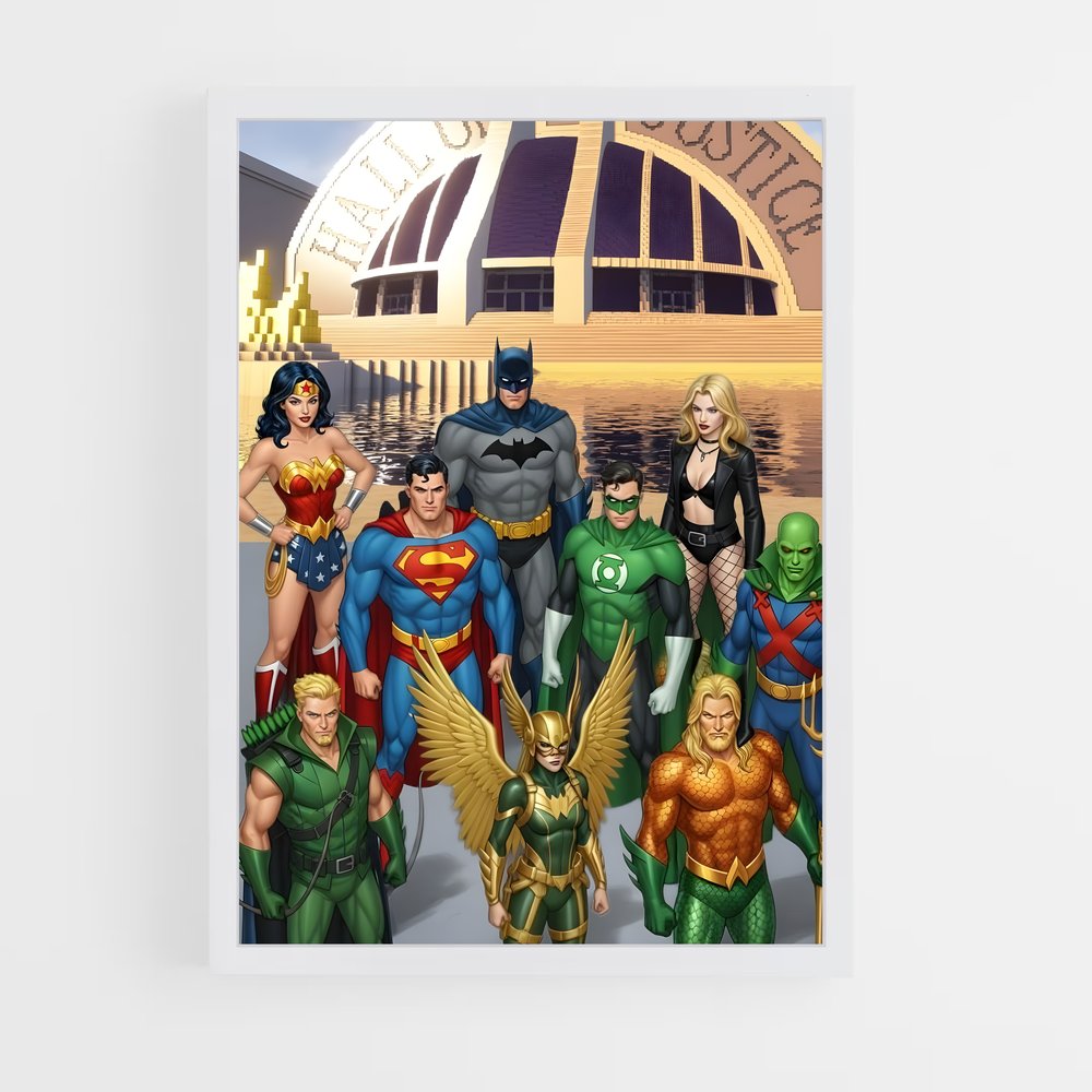 ap-justice league-6 cadre Blanc