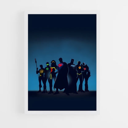 ap-justice league-7 cadre Blanc