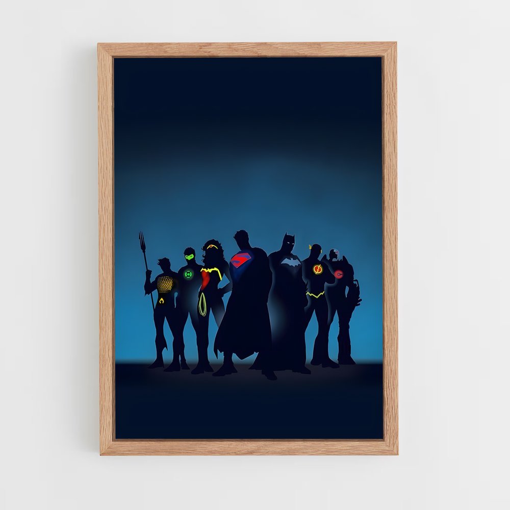 ap-justice league-7 cadre Bois clair