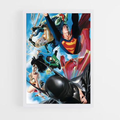 ap-justice league-8 cadre Blanc