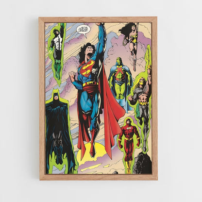 ap-justice league-9 cadre Bois clair