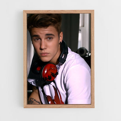 ap-justin bieber-7 cadre Bois clair