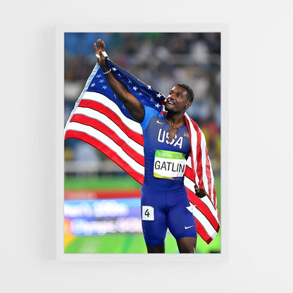 ap-justin gatlin-1 cadre Blanc
