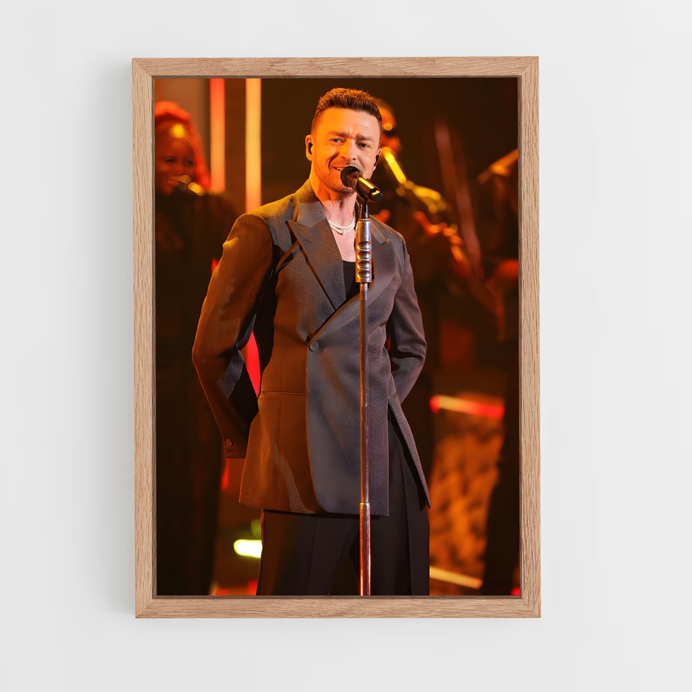 ap-justin timberlake-2 cadre Bois clair