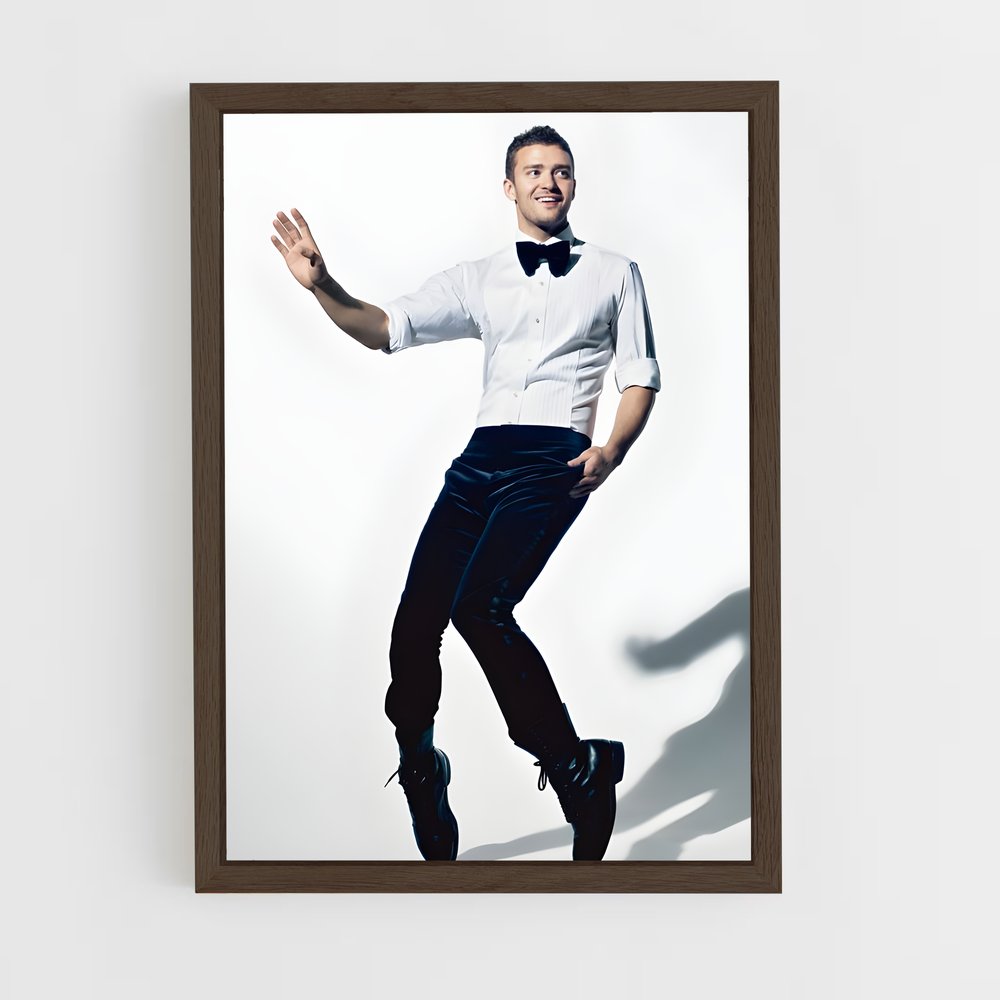 ap-justin timberlake-4 cadre Bois foncé