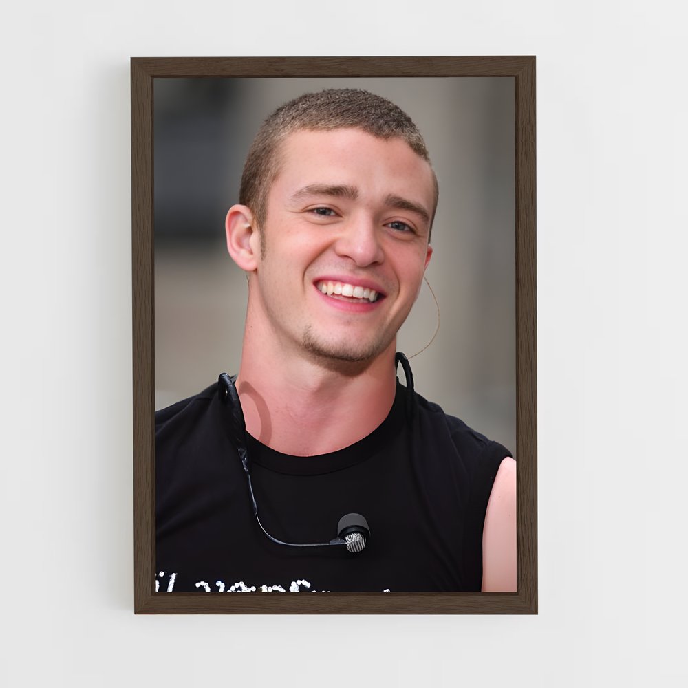 ap-justin timberlake-6 cadre Bois foncé