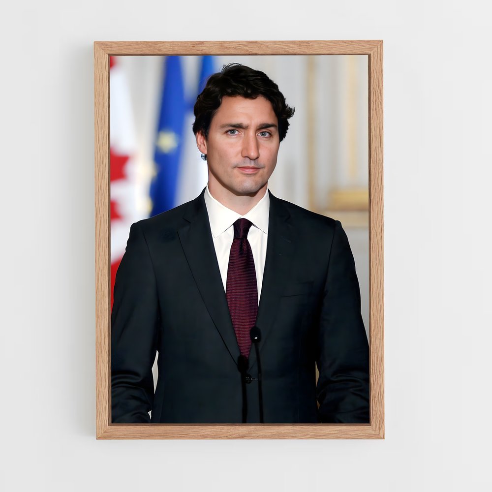 ap-justin trudeau-1 cadre Bois clair