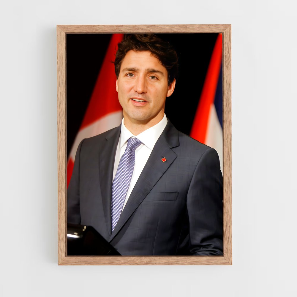 ap-justin trudeau-4 cadre Bois clair