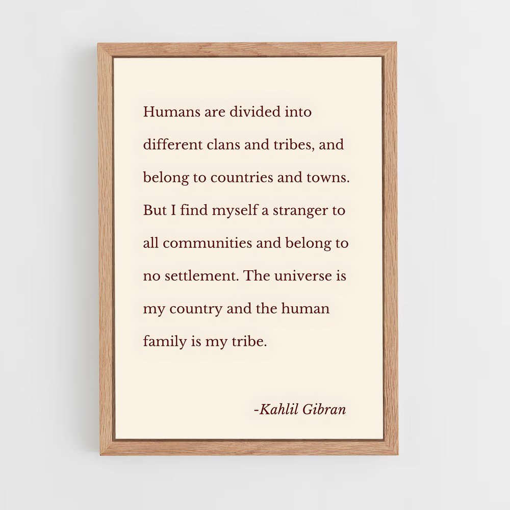 ap-kahlil gibran-4 cadre Bois clair