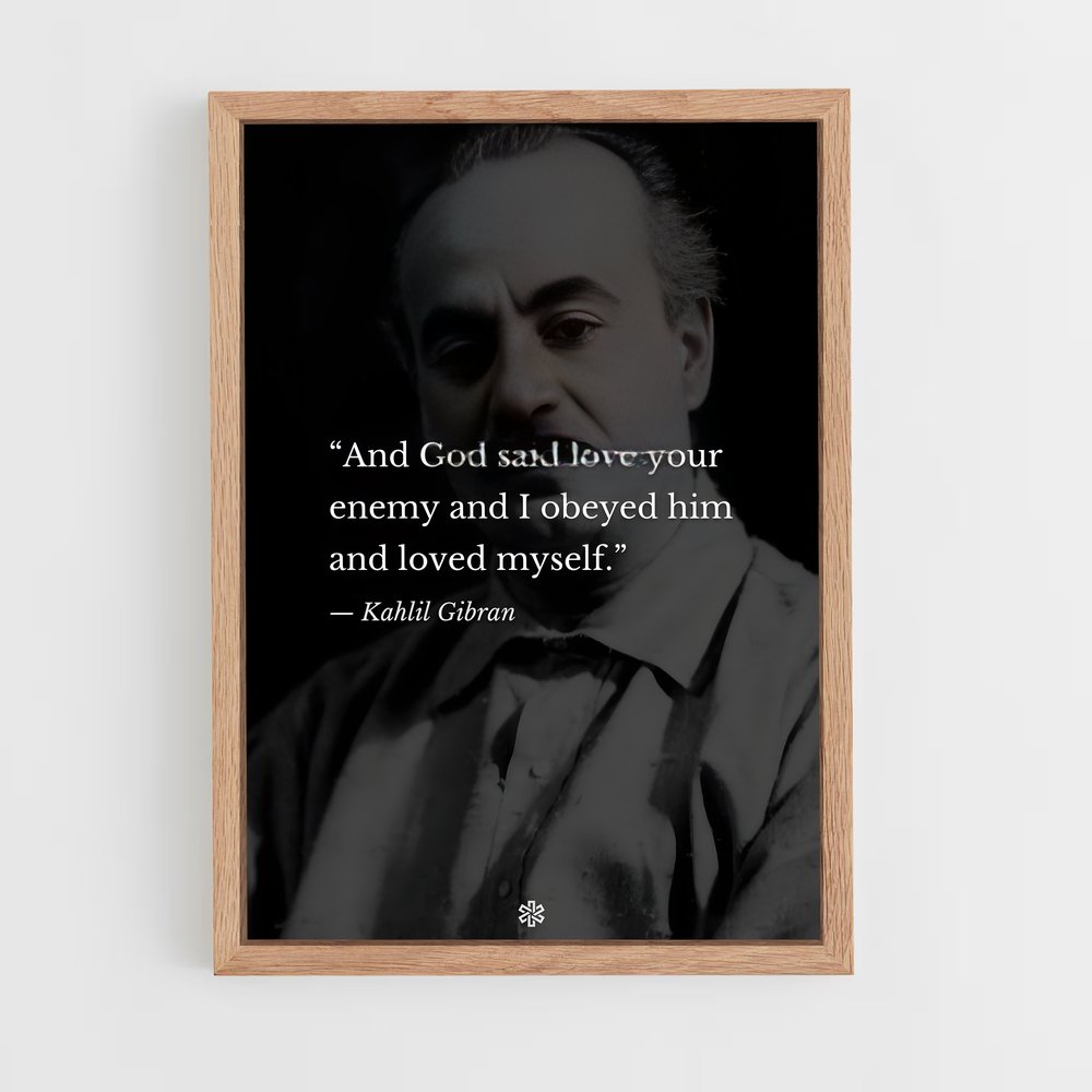 ap-kahlil gibran-5 cadre Bois clair