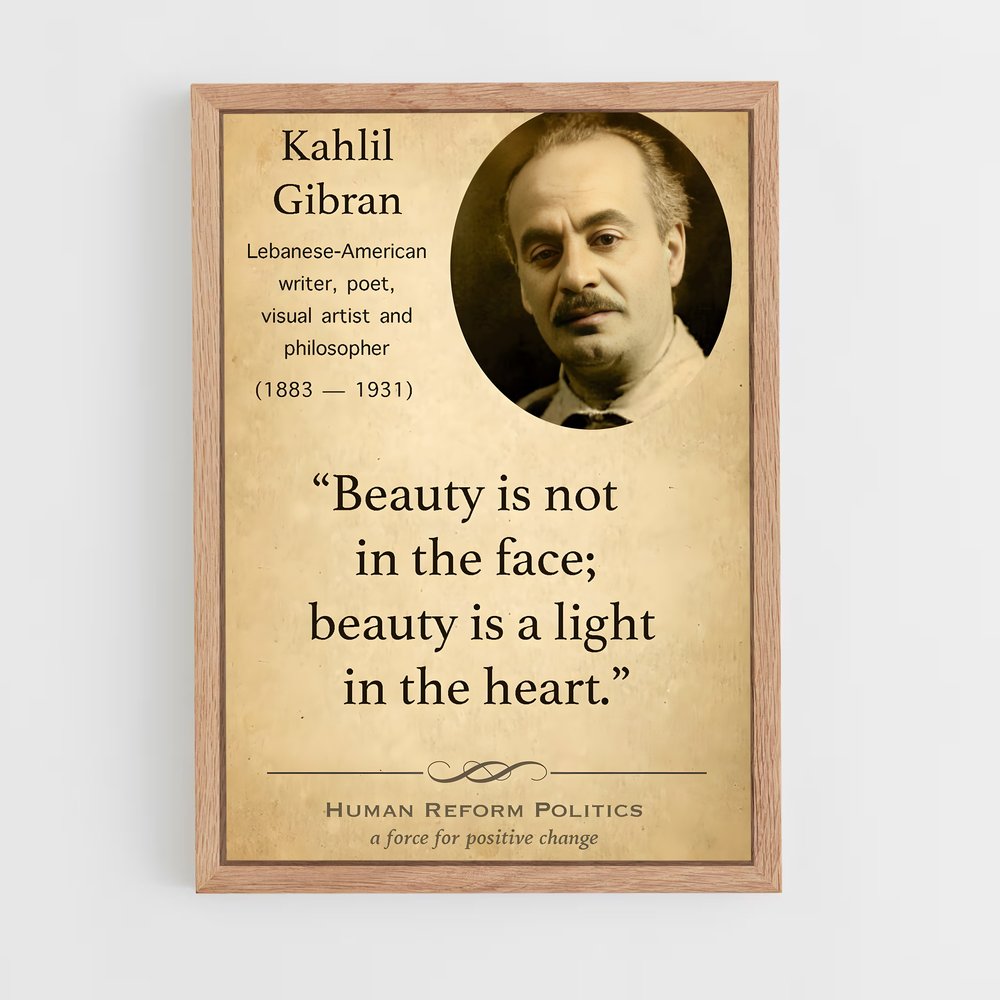 ap-kahlil gibran-7 cadre Bois clair