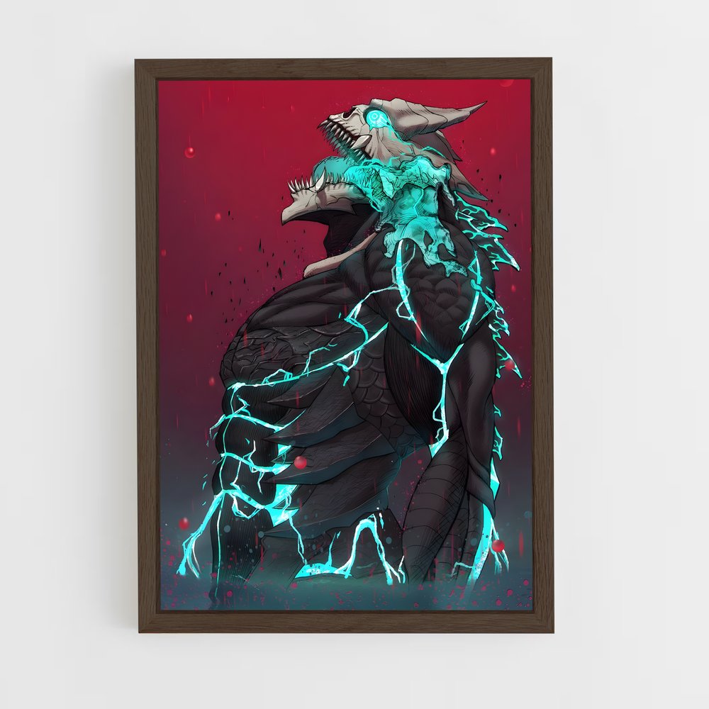 ap-kaiju no 8-11 cadre Bois foncé