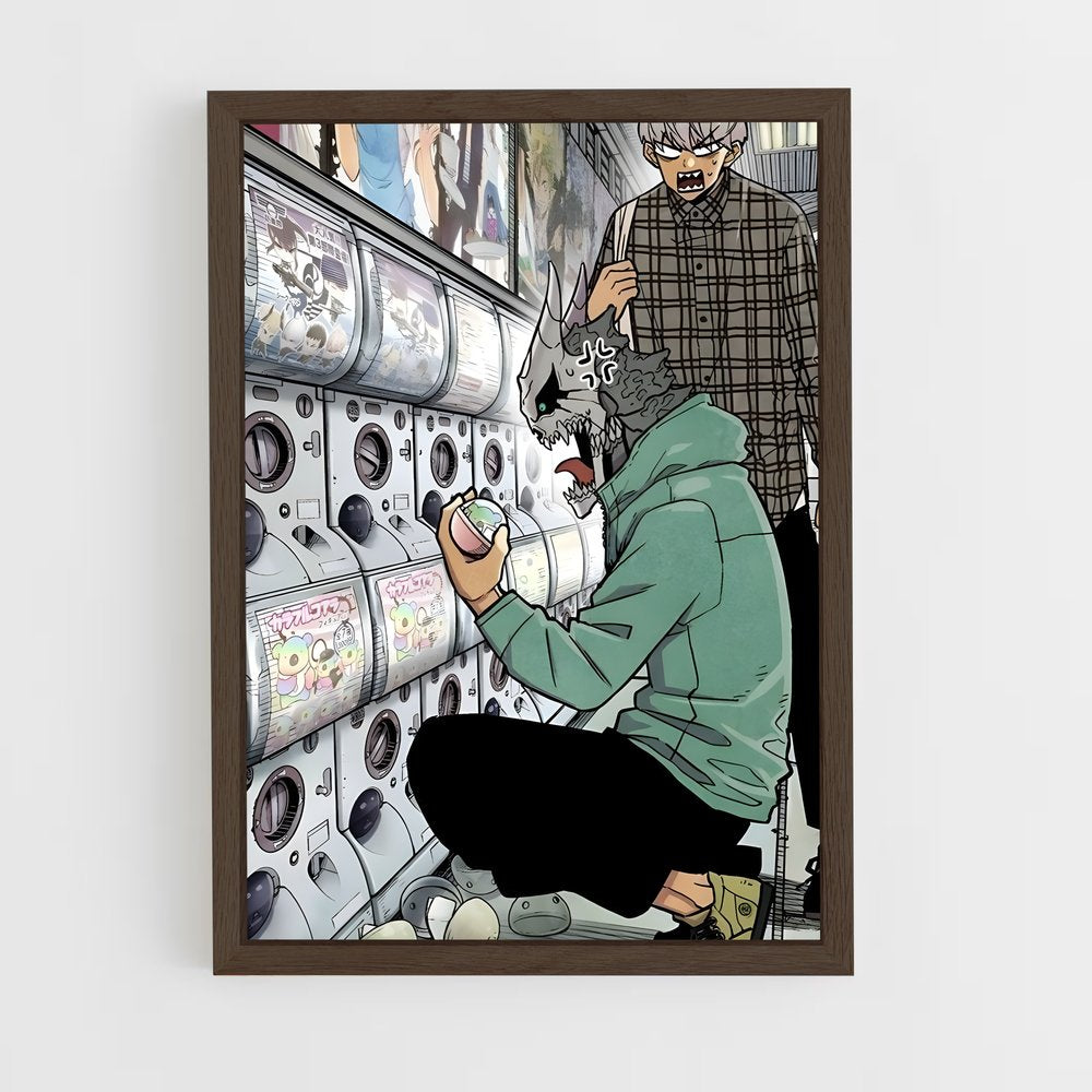 ap-kaiju no 8-7 cadre Bois foncé