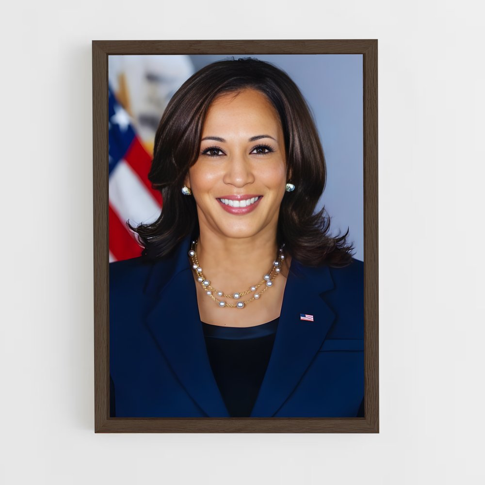 ap-kamala harris-2 cadre Bois foncé