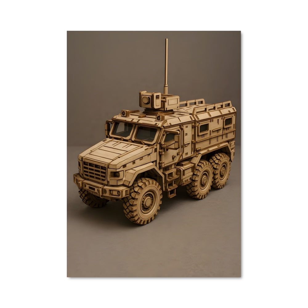 Poster Kamaz en Bois