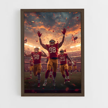 ap-kansas city chiefs-1 cadre Bois foncé