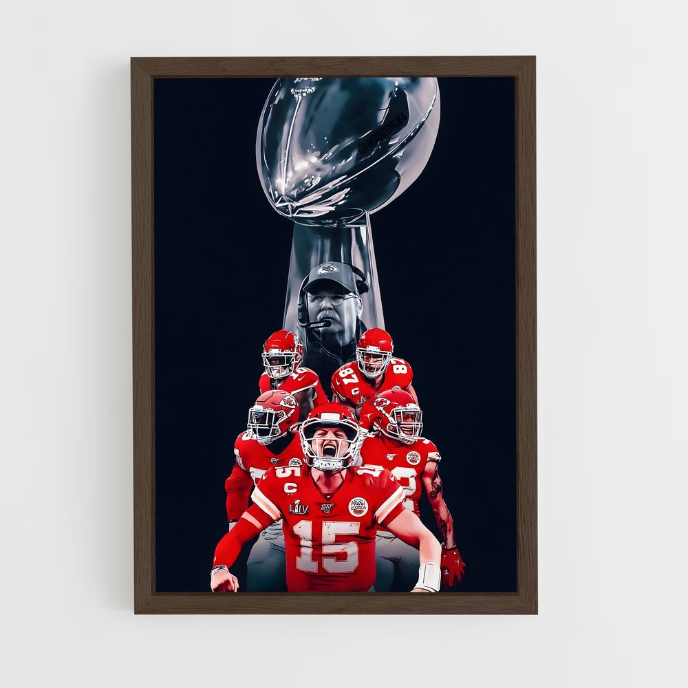 ap-kansas city chiefs-3 cadre Bois foncé