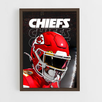 ap-kansas city chiefs-5 cadre Bois foncé