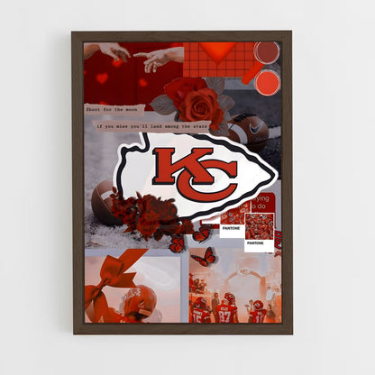 ap-kansas city chiefs-7 cadre Bois foncé