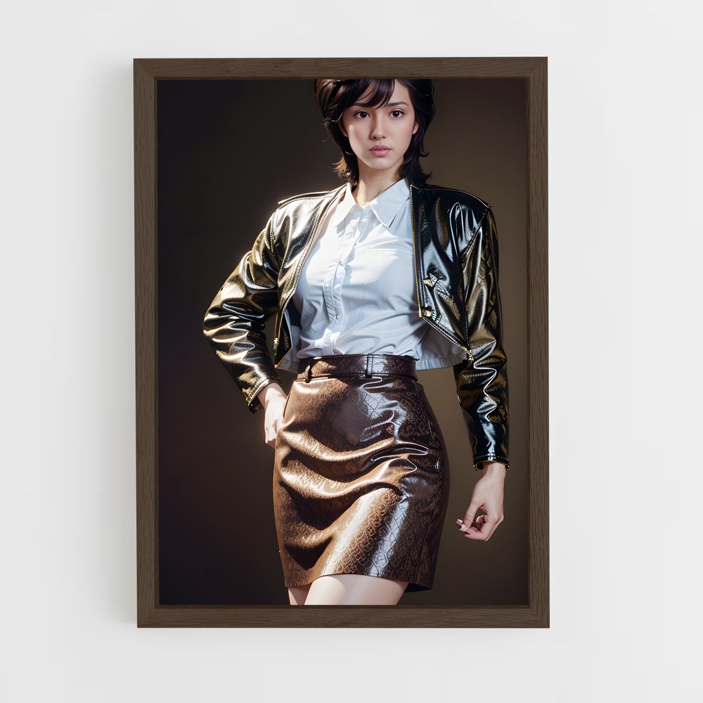 ap-kaori makimura-1 cadre Bois foncé