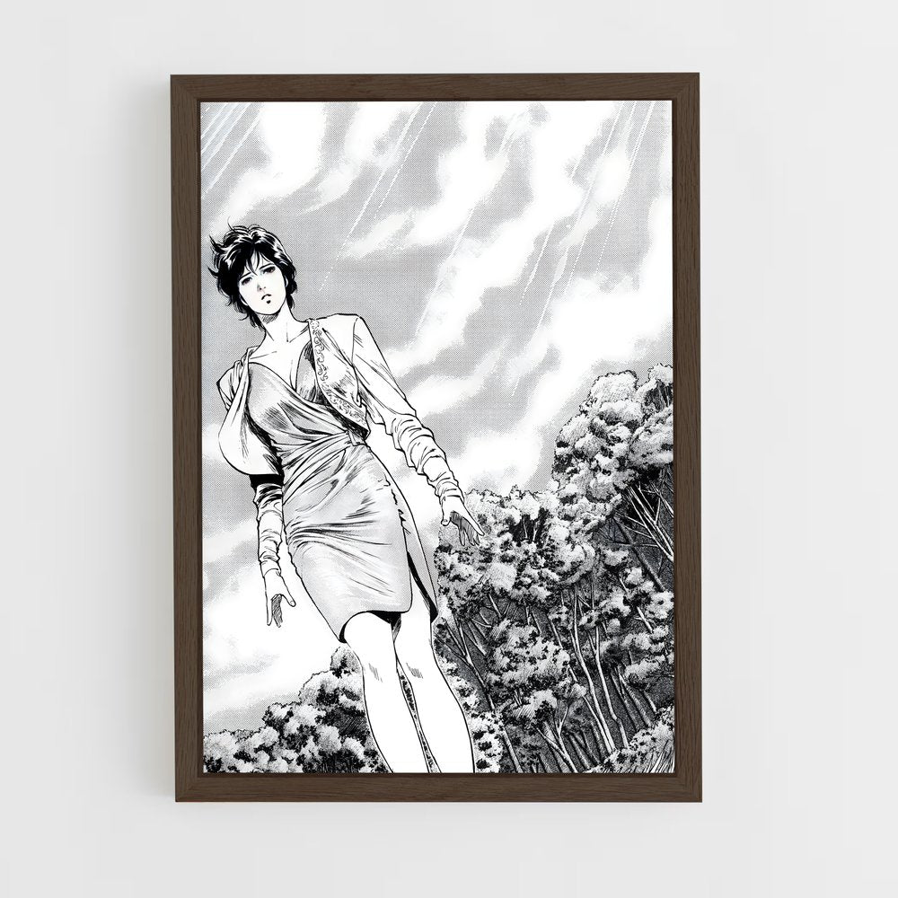 ap-kaori makimura-2 cadre Bois foncé