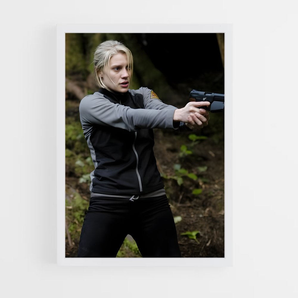 ap-kara thrace starbuck-2 cadre Blanc