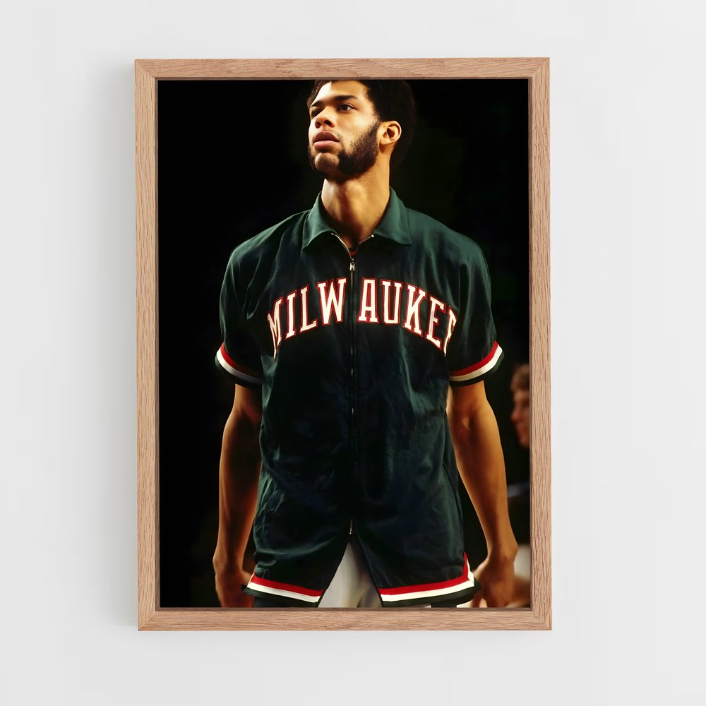 ap-kareem abdul-jabbar-9 cadre Bois clair