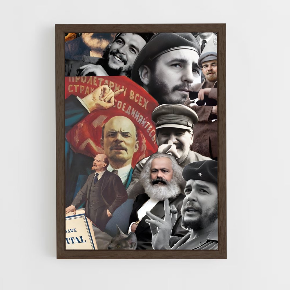 ap-karl marx-3 cadre Bois foncé