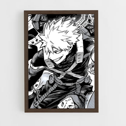 ap-katsuki bakugo-5 cadre Bois foncé