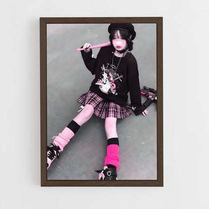 ap-kawaii fashion-1 cadre Bois foncé