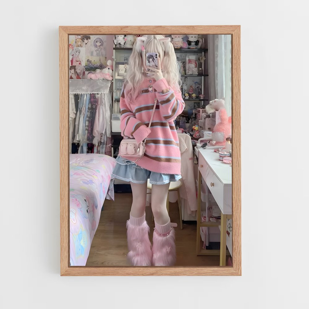ap-kawaii fashion-4 cadre Bois clair