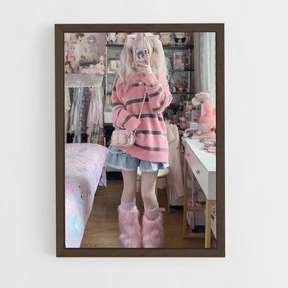 ap-kawaii fashion-4 cadre Bois foncé