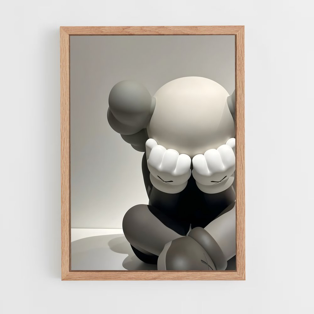 ap-kaws-3 cadre Bois clair