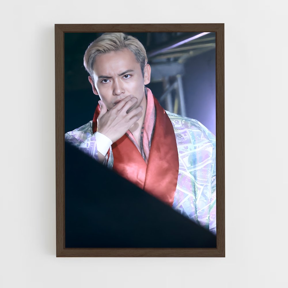 ap-kazuchika okada-5 cadre Bois foncé