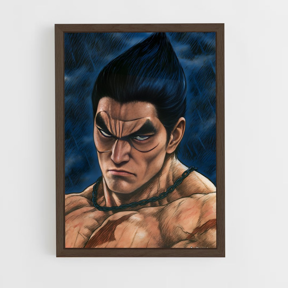 ap-kazuya mishima-1 cadre Bois foncé